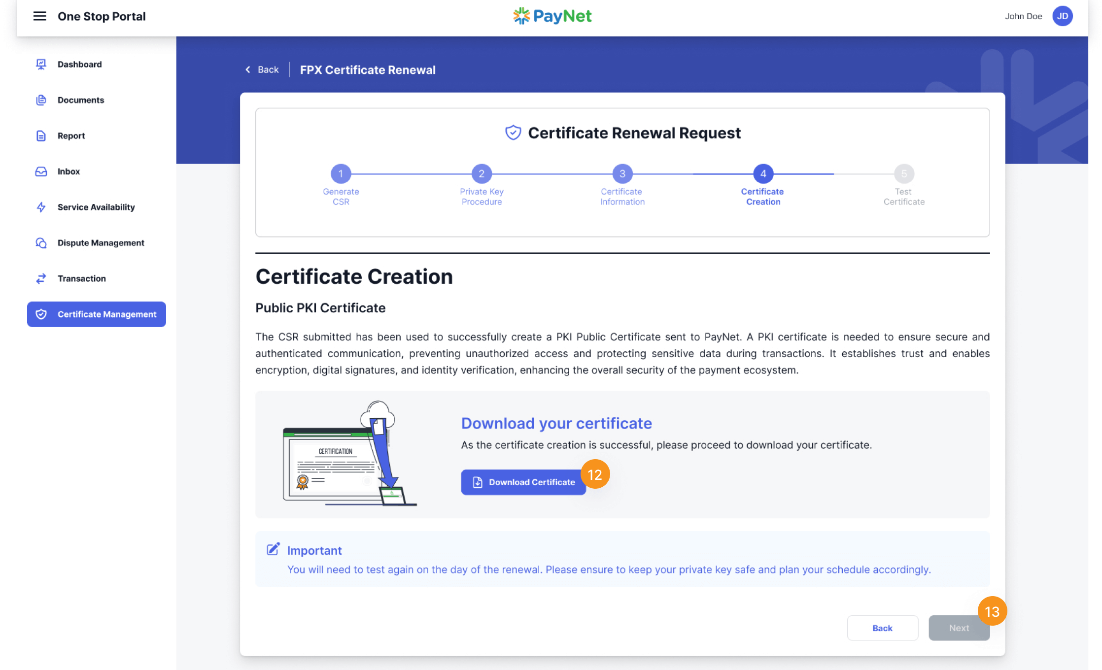 Certificate renewal 08