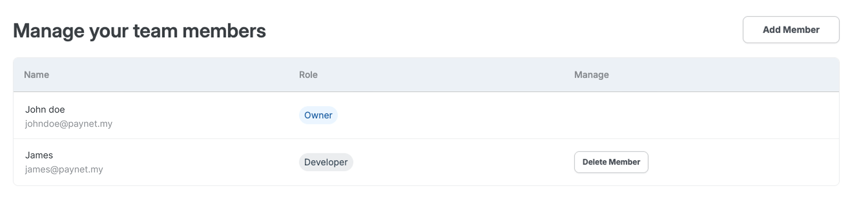 Remove team member from project