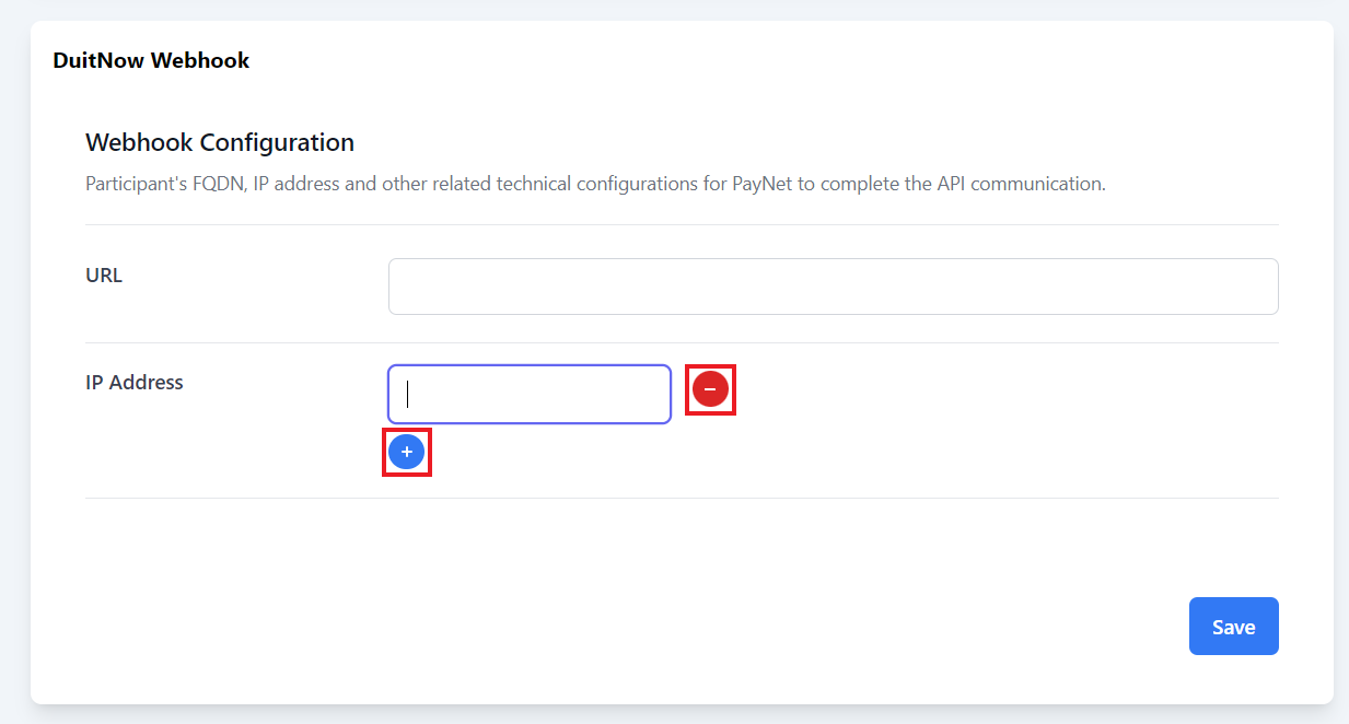 Screenshot of Webhook tab with multiple IP address