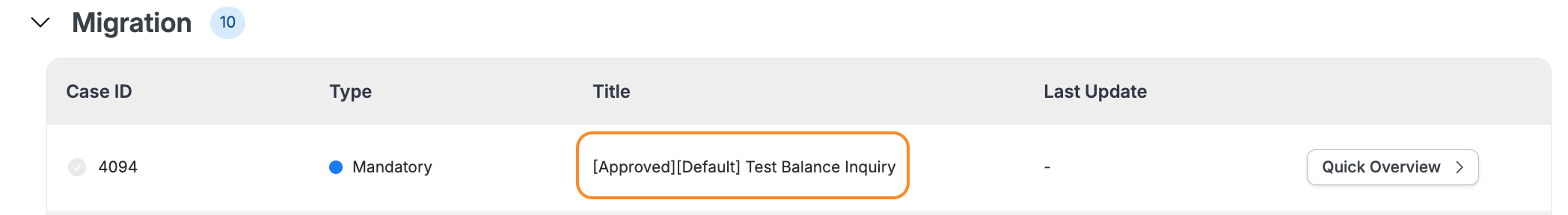 test suite