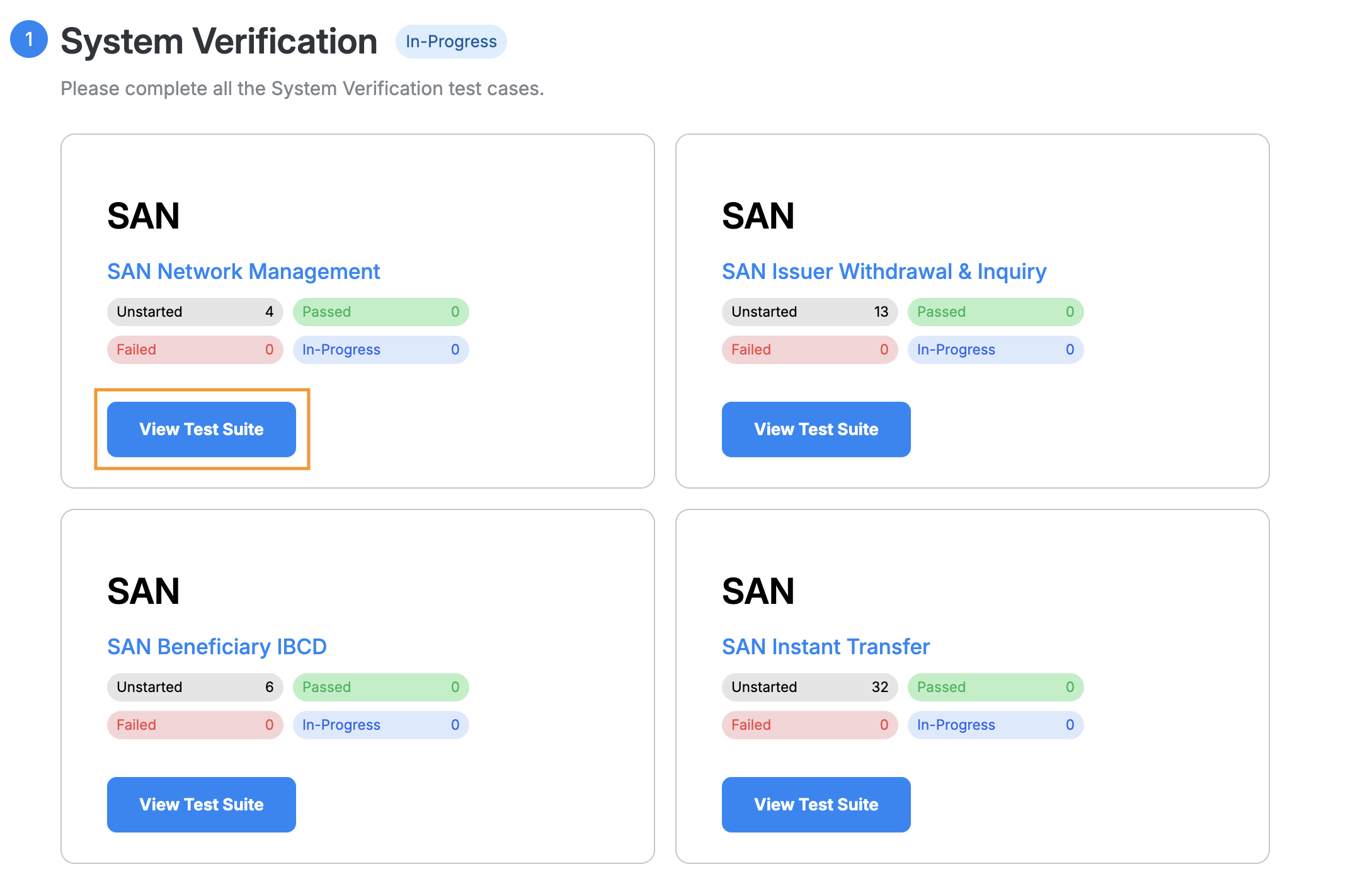 test suite