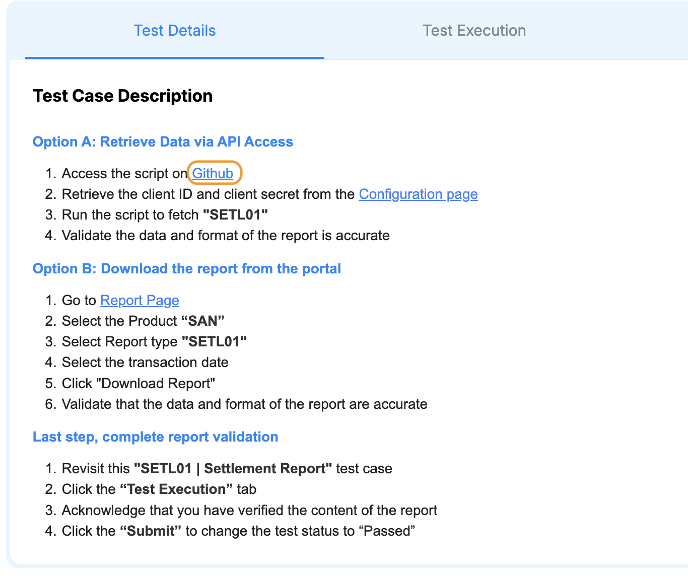 test suite