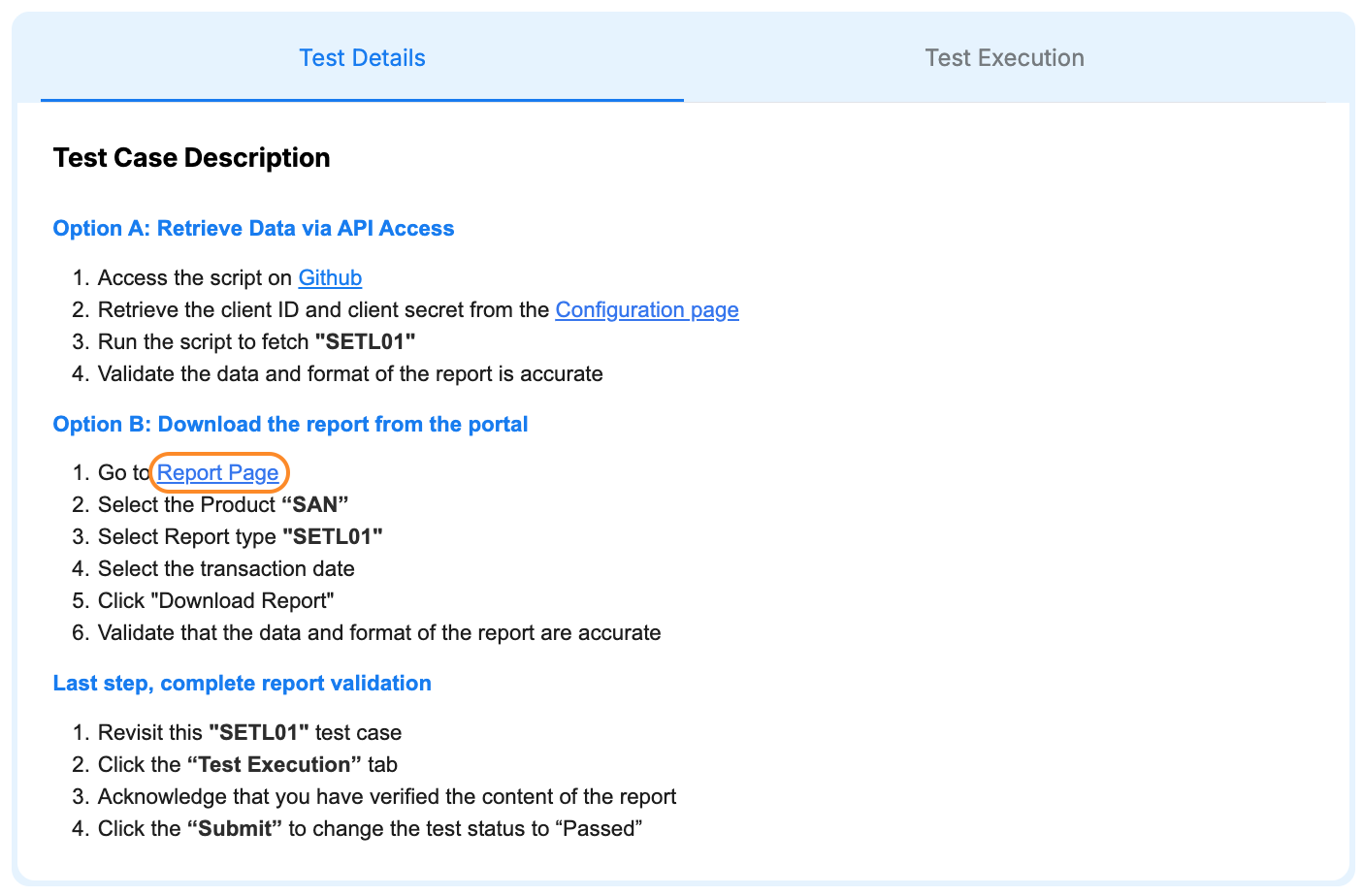 test suite
