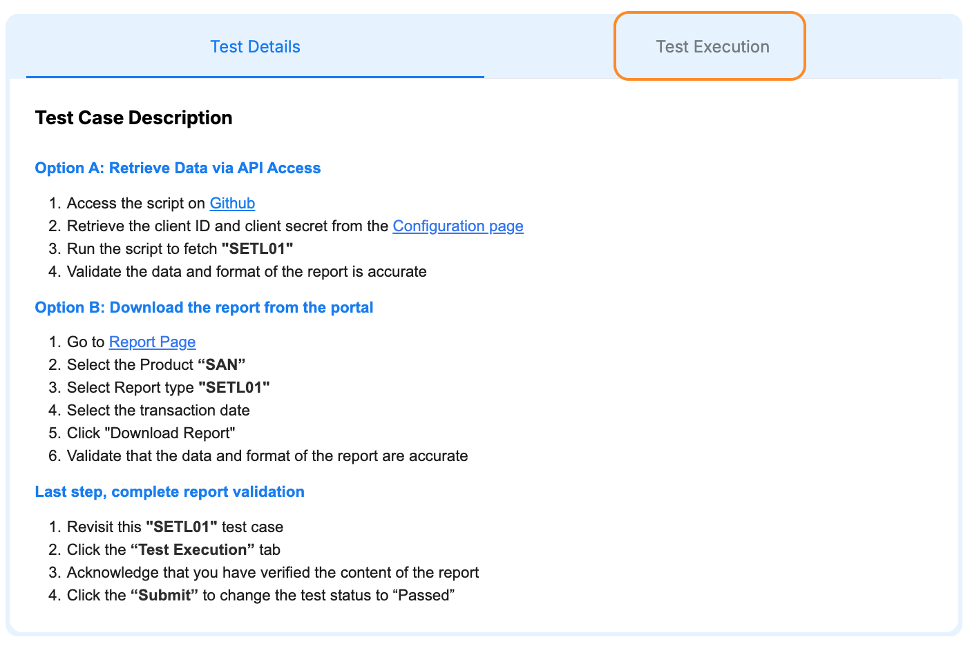 test suite